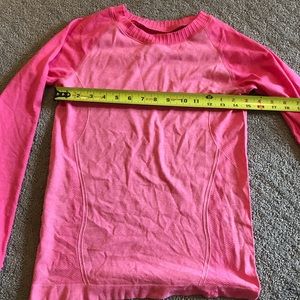 LWJ athletic long sleeve pink two tone shirt